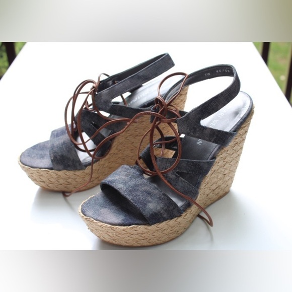 Stuart Weitzman tie girl platform wedges - Picture 5 of 8